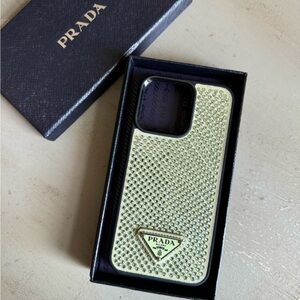 Prada crystal embellished iphone 13 case
